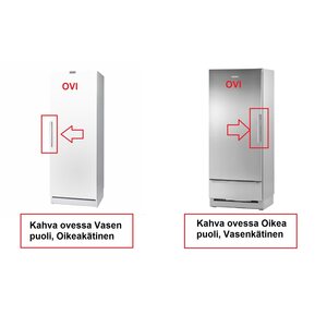 Festivo kylmiön täydellinen vipukahva musta, oikea puoli, vasenkätinen
